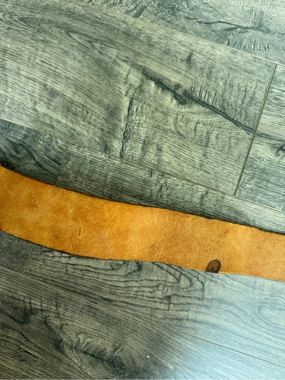 Wide Brown Leather Belt with Large Stone Buckle